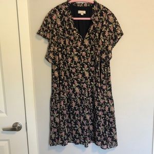 Loft ruffle classy and casual work dress